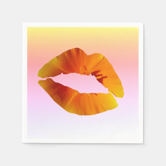 Red Lips Cocktail Papier Servetten (Voorkant)
