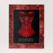 Red Lips Corset  Legpuzzel (Verticaal)