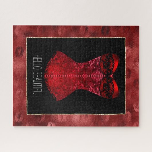 Red Lips Corset  Legpuzzel (Horizontaal)