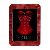 Red Lips Corset  Magneet (Verticaal)