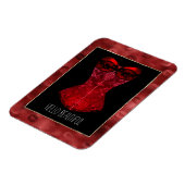 Red Lips Corset  Magneet (Linkerzijde)