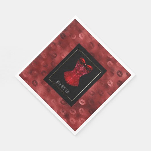 Red Lips Corset Servet (Hoek)