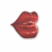 Red Lips Custom-Cut Vinyl Sticker Kiss (Voorkant)
