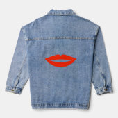 Red Lips Denim Jacket (Achterkant)