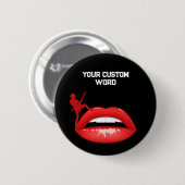 Red Lips en gitarist Button | Patches zwart (Voorkant /achterkant)