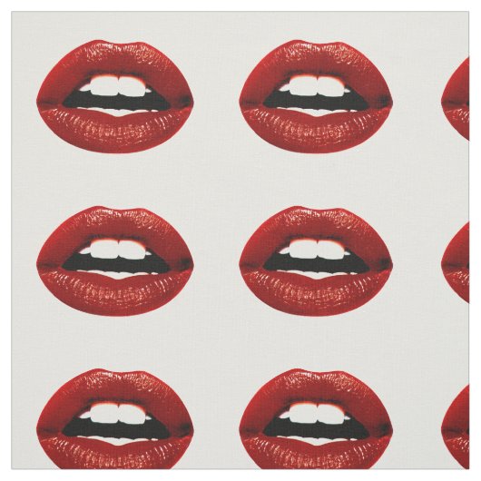 Red Lips Fabric Stof (Swatch)