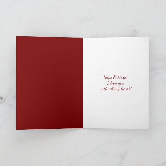 Red Lips Flirty Romantic Valentine's Day Love Kaart (Binnen)