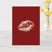 Red Lips Flirty Romantic Valentine's Day Love Kaart (Gele Bloem)