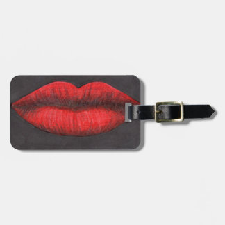 Red Lips Graphic Bagagelabel
