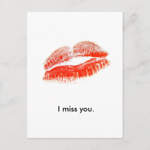 Red_lips, ik mis je. briefkaart