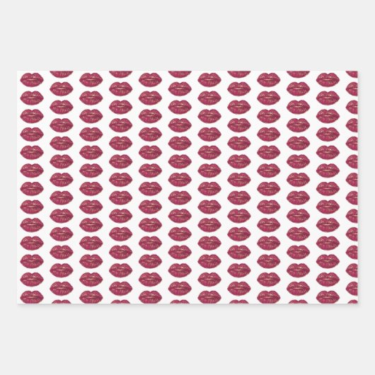 Red Lips Inpakpapier Vel (Voorkant)