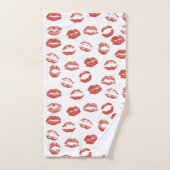 Red Lips Kiss Bad Handdoek (Handdoek)