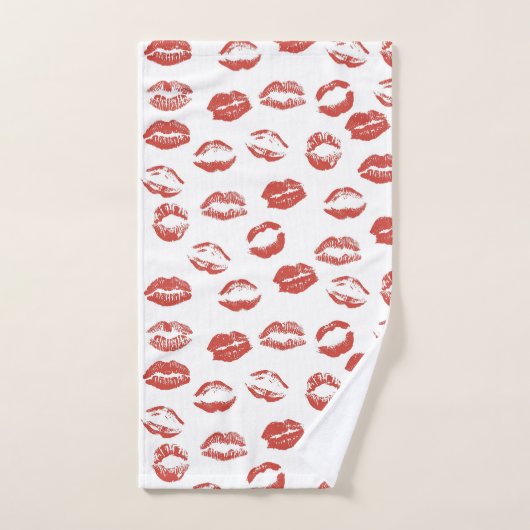 Red Lips Kiss Bad Handdoek (Handdoek)