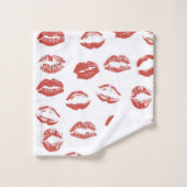 Red Lips Kiss Bad Handdoek (Wasdoekje)