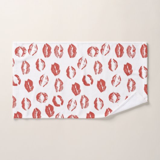 Red Lips Kiss Bad Handdoek (Handdoek)