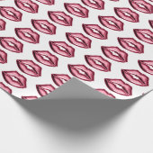 Red Lips Kiss Cadeaupapier (Hoek)