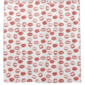 Red Lips Kiss Douchegordijn (Voorkant)
