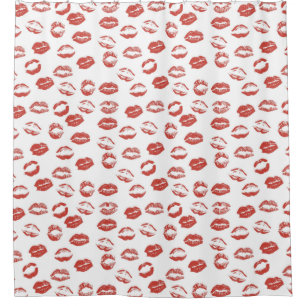 Red Lips Kiss Douchegordijn
