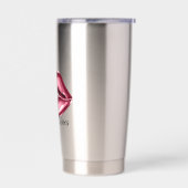 Red Lips Kiss Geïsoleerde Drinkbeker (Links)