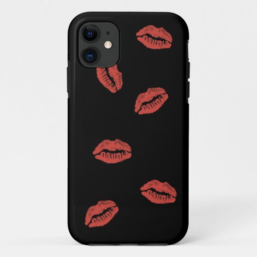 Red Lips Kiss iPhone 5 Hoesje (Achterkant)