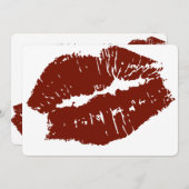 Red Lips Kiss Kaart (Voorkant / Achterkant)