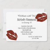 Red Lips Kiss Kaart (Achterkant)