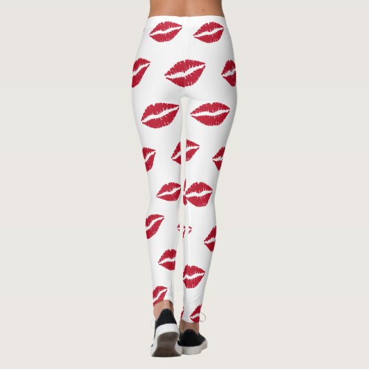 Red Lips Kiss Leggings (Achterkant)