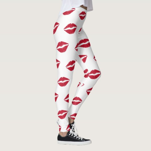Red Lips Kiss Leggings (Rechts)