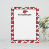 Red Lips Kiss lipstick & Beauty Distributor - Aang Briefhoofd Ontwerp (Staand voorkant)