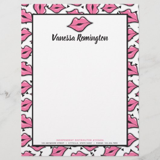 Red Lips Kiss lipstick & Beauty Distributor - Aang Custom Briefhoofd (Voorkant)