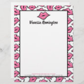 Red Lips Kiss lipstick & Beauty Distributor - Aang Custom Briefhoofd (Voorkant / Achterkant)