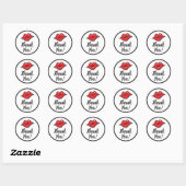 Red Lips Kiss Lipstick & Beauty Supply Dank u Ronde Sticker (Vel)