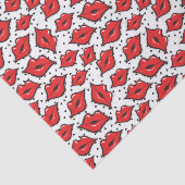 Red Lips Kiss Lipstick & Beauty Supply Distributeu Tissuepapier (Detail)