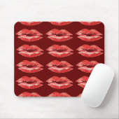 Red Lips Kiss Lipstick Muismat (Met muis)