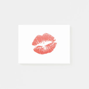 Red Lips Kiss Lipstick Post-it® Notes