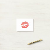 Red Lips Kiss Lipstick Post-it® Notes (Op bureau)