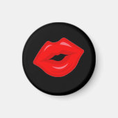 Red Lips Kiss Magneet (Voorkant)