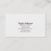 Red Lips Kiss Makeup Beauty Glam Chic White Visitekaartje (Achterkant)