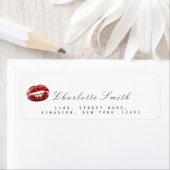 Red Lips Kiss Makeup White RSVP Etiket (Insitu)