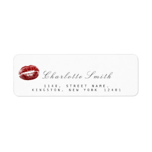 Red Lips Kiss Makeup White RSVP Etiket