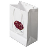 Red Lips Kiss Medium Cadeauzakje (Voorkant Gekanteld)