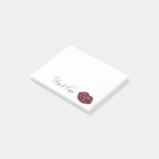 Red Lips Kiss Post-it® Notes (Schuin)