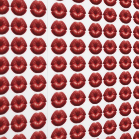 Red Lips Kiss Print Behang (Zoom)