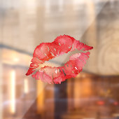 Red Lips Kiss Raamsticker (Vel 2)