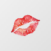 Red Lips Kiss Raamsticker (Vel)