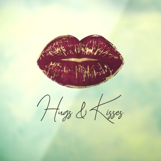 Red Lips Kiss Raamsticker (Vel 3)