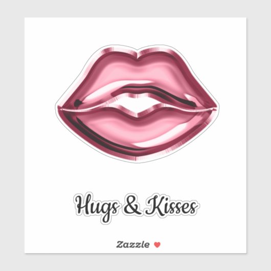 Red Lips Kiss Sticker (Vel)