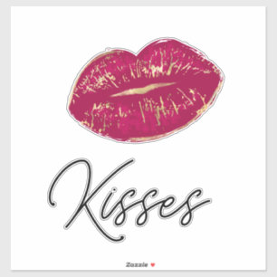 Red Lips Kiss Sticker