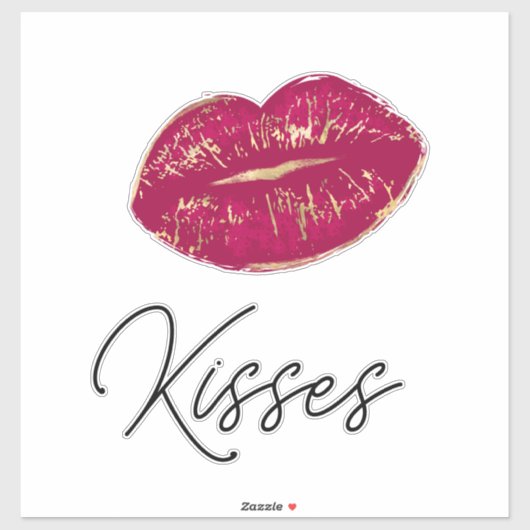 Red Lips Kiss Sticker (Vel)