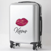 Red Lips Kiss Sticker (Koffer)
